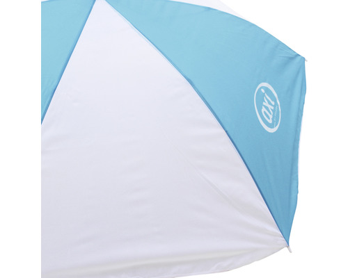 Vue détaillée d''un parasol avec le logo AXI
