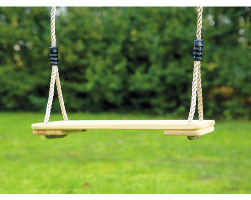 Balancelle en bois avec suspension à corde pour le jardin