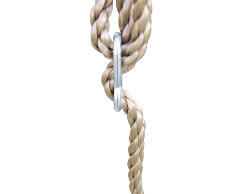 Corde tressée avec anneau métallique