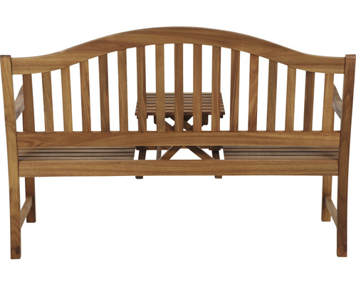 Banc de jardin en bois avec table intégrée