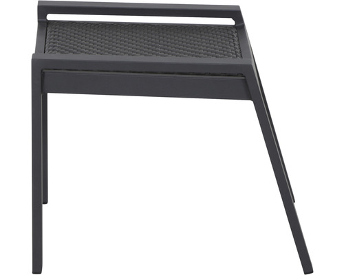 Table de jardin avec cadre en aluminium et plateau tressé