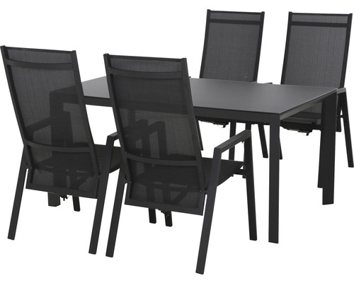 Ensemble table de jardin et quatre chaises