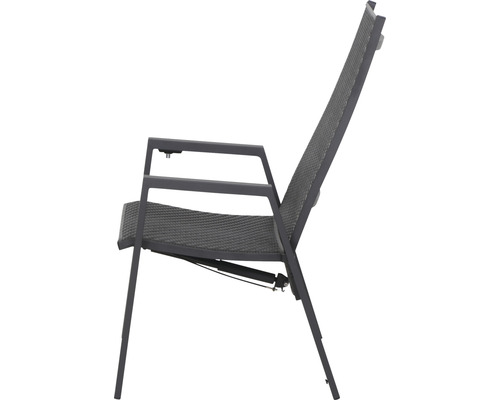 Fauteuil de jardin avec accoudoirs et dossier réglable