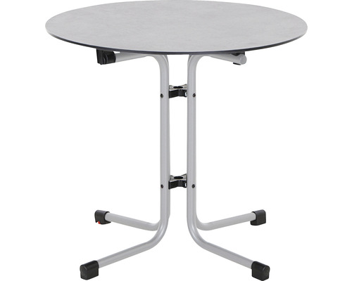Runder Klapptisch mit Metallgestell
