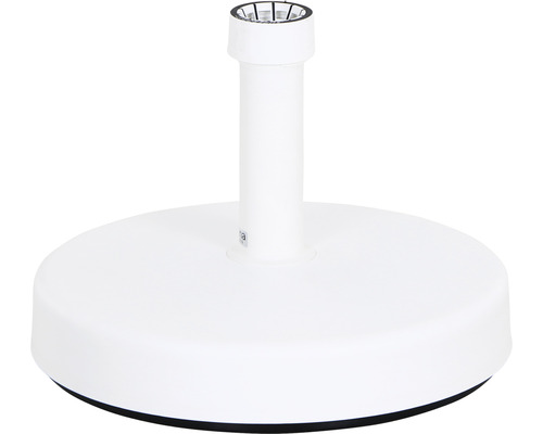 Weißer Sonnenschirmständer aus Kunststoff