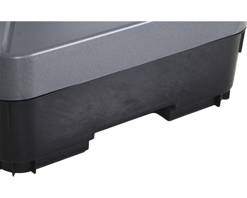 Vue détaillée d''un bac en plastique