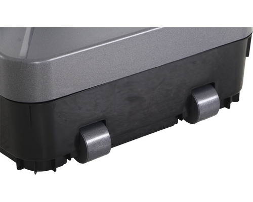 Vue détaillée d''une poubelle à roulettes