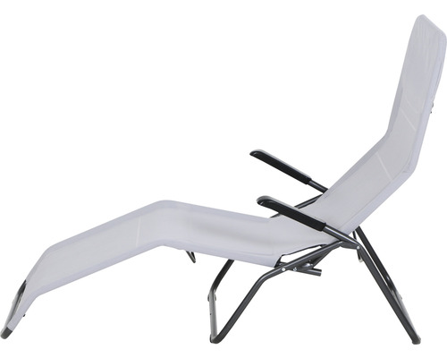 Fauteuil de jardin avec dossier et accoudoirs réglables