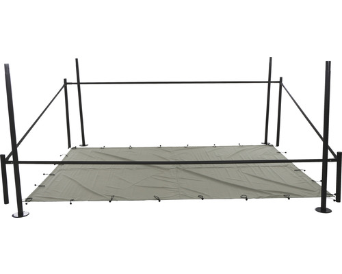 Bâche de sol avec cadre en acier pour une piscine