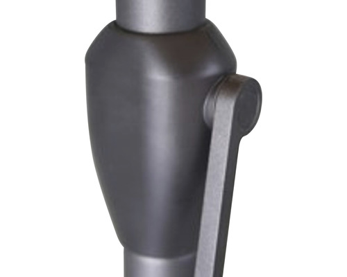 Détail d''un support métallique avec levier de commande