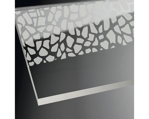 Verre décoratif avec motif de pierre