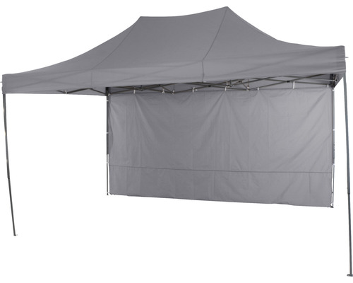 Tente pliante grise avec paroi latérale pour l''extérieur