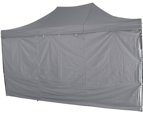 Tente pliante grise avec paroi latérale