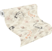 Papier peint intissé 409420 Kimono Koi beige