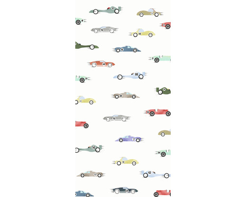 Papier peint avec motif de voitures de course