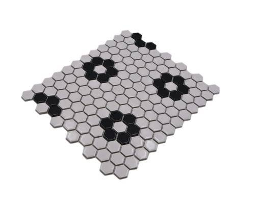 Tapis de carreaux hexagonaux à motif floral pour mur et sol