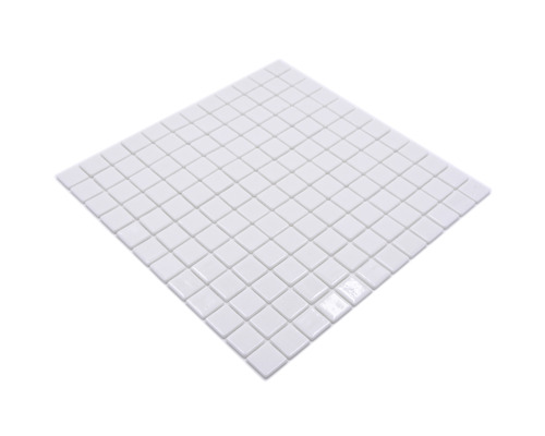 Quadratische, weisse Mosaikfliese