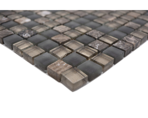 Mosaïque en verre et pierre