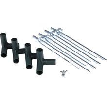 Bodenanker, Verbinder und Flügelmutter für die Gartenbewässerung