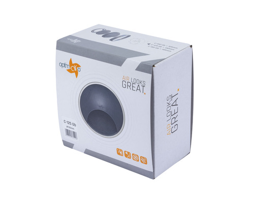 Verpackung der Optim Cycling Lüftungsgitter mit einem Durchmesser von 125 mm