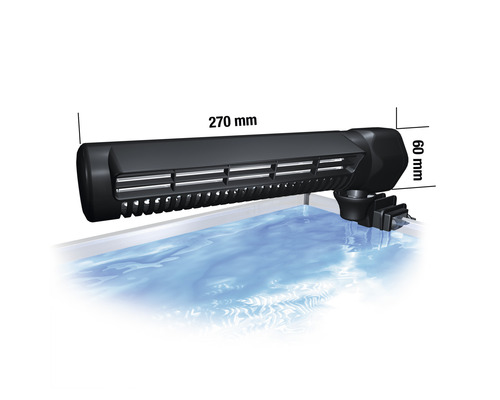 Aquarium Oberflächenabsauger mit den Maßen 270 mal 60 Millimeter