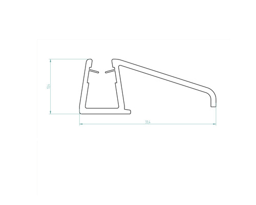 Dessin technique d''un profilé avec indications de dimensions
