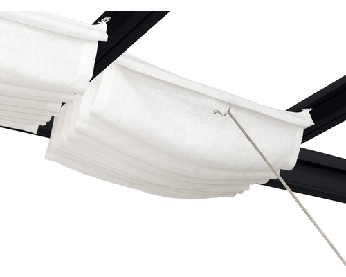 Store bateau avec support noir et tige de commande