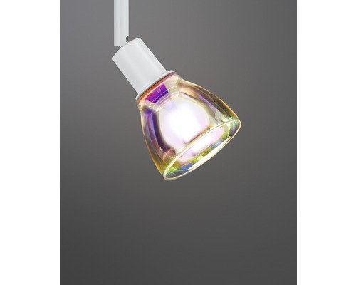 Spot de plafond avec abat-jour en verre iridescent