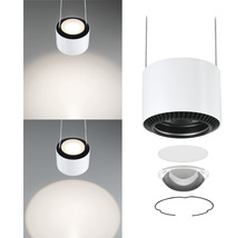 Hängeleuchte mit runder Bauform und Installationsdetails