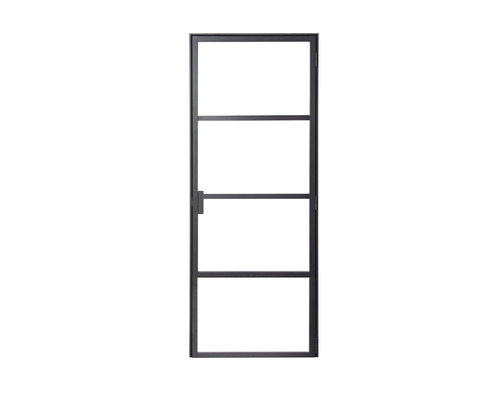 Porte vitrée avec cadre et poignée de porte