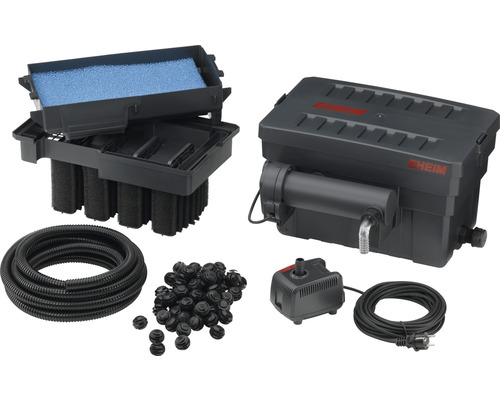 Kit de filtre de bassin EHEIM avec pompe, matériaux filtrants, tuyau et accessoires