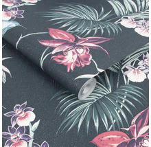 Rolle floral gemusterte Tapete mit Blättern