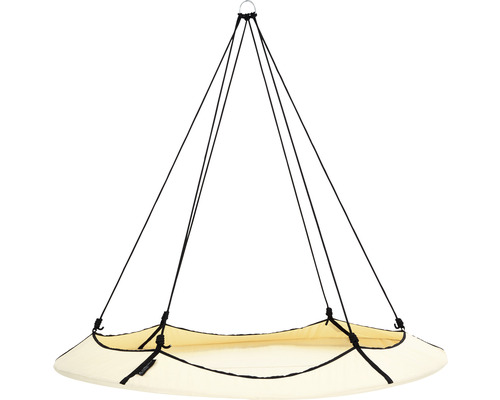 Hängesessel mit runder Sitzfläche und Aufhängeseilen