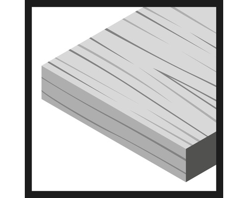 Planche de bois en représentation isométrique