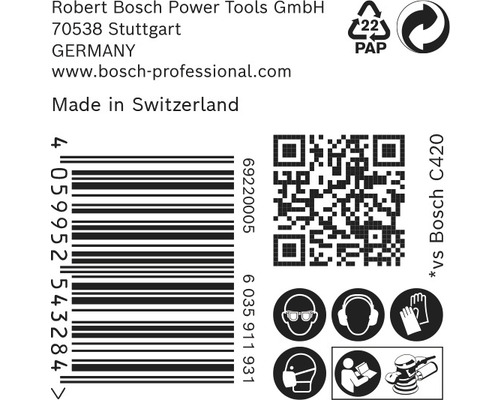 Robert Bosch Power Tools GmbH Information, Barcode, QR Code und Sicherheitshinweise