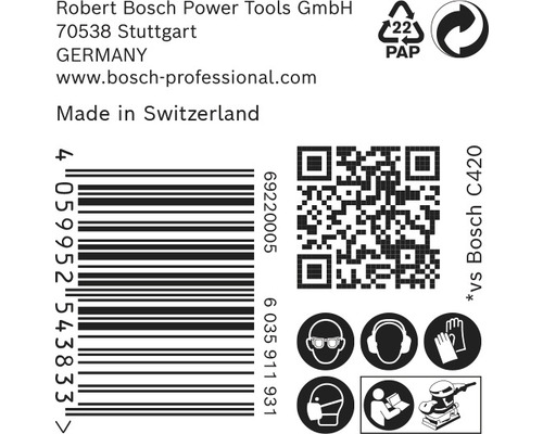 Feuille pour ponceuse à bande Bosch 75 x 533 mm, grain 80, lot de 10 -  HORNBACH Luxembourg