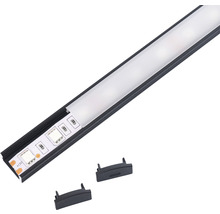 LED Lichtprofil-Set LP7 Länge 1 m schwarz für LED Streifen-thumb-1