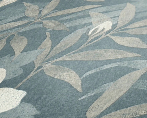 Gros plan d''un papier peint à motifs floraux