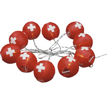 Lichterkette mit Schweizer Kreuz