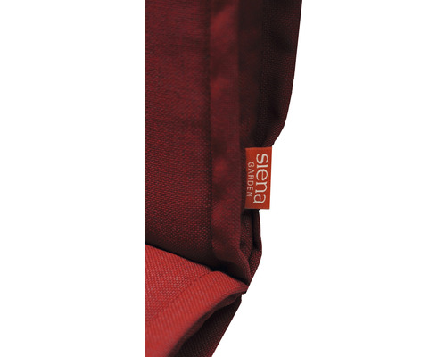 Gros plan sur un textile avec le logo Siena Garden