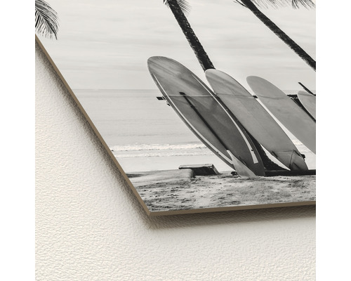 Dekoratives Wandbild mit Surfbrettern am Strand