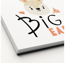 Tableau mural décoratif avec motif de lapin et l''inscription Big Ears