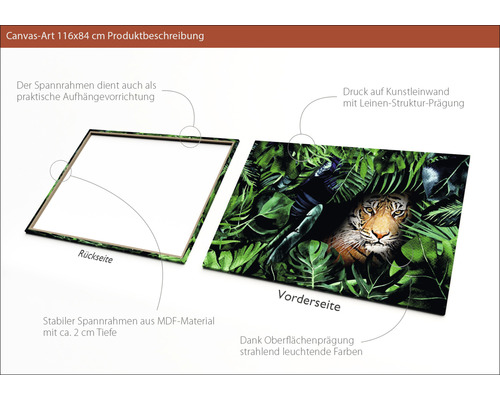astrotigersページ Leinwandbild Tiger in the Jungle 116x84 cm - HORNBACH