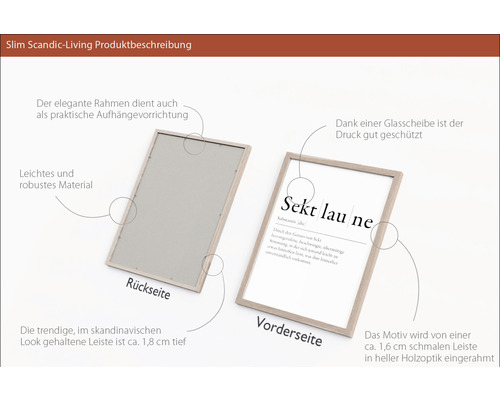 Cadre photo avec couvercle en verre et dispositif de suspension à l''arrière.