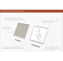 Slim Scandic Living Bilderrahmen mit Aufhängvorrichtung und Glasabdeckung
