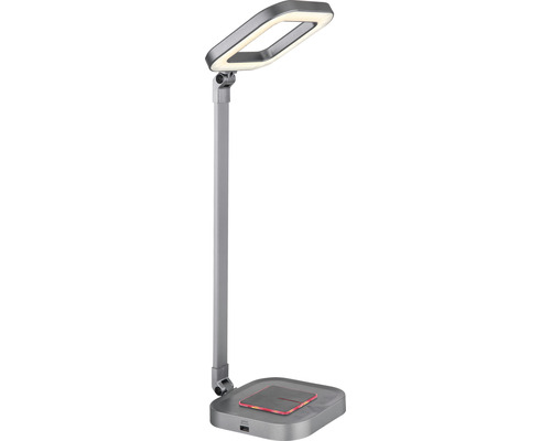 Lampe de table LED avec bras réglable et station de chargement sans fil