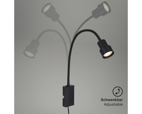 Applique murale pivotante avec bras flexible