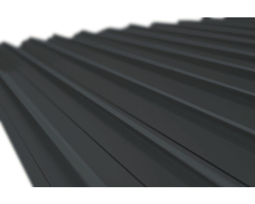 Nahaufnahme einer Stahltrapezblechplatte