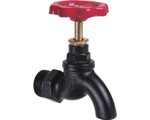 Robinet à soupape avec poignée rouge