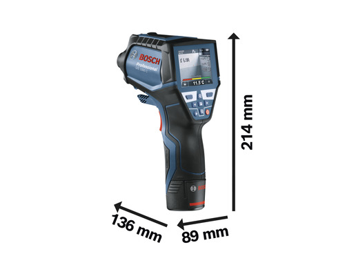 Détecteur thermique Bosch Professional GIS 1000 C avec dimensions